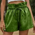 thumbnail image 1 of QLEICOM Womens Athletic Shorts, Plus Size Shorts, Fashion Solid Casual Wide Leg Lace Loose High Waist Shorts Pants Yoga Shorts, Running Shorts, Comfy Beach Shorts, Cycling Shorts Army Green XL, 1 of 7