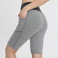 thumbnail image 1 of QLEICOM Womens Athletic Shorts, Plus Size Shorts, Stretch Leggings Fitness Running Pockets Sport SKnee-Length Yoga Pants Yoga Shorts, Running Shorts, Comfy Beach Shorts, Cycling Shorts Gray S, 1 of 3