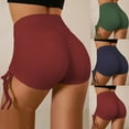 thumbnail image 1 of QLEICOM Womens Athletic Shorts, Plus Size Shorts, Workout Leggings Bubble Fitness Hip-lifting Sports Shorts Yoga Pants Yoga Shorts, Running Shorts, Comfy Beach Shorts, Cycling Shorts Red L, 1 of 5