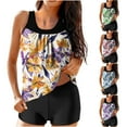 thumbnail image 1 of QLEICOM Womens Bathing Suits,Swimsuit for Women,Fashion Print Tankini Set with Boy Shorts Modest Two Piece Swimsuit, 1 of 7