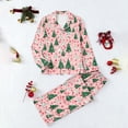 thumbnail image 1 of QLEICOM Womens Pajama Sets,Pajamas for Women Set,Women's Christmas Pajama Set with Long Sleeve Collared Shirt and Matching Pants Festive 2-Piece Loungewear Set for Holiday Gatherings and Relaxation, 1 of 5