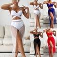 thumbnail image 1 of QLEICOM Womens Swimsuits,Bathing Suit for Women,3 Piece High Waist Swimsuit Set Sheer Skirt Halter Neck Push Up with Pads, 1 of 7