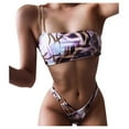 thumbnail image 1 of QLEICOM Womens Swimsuits Tummy Control Plus Size Swimsuit Coverup Diamond Decoration Bikini Set Push Up Swimsuit Beachwear Padded Swimwear Purple M, 1 of 7