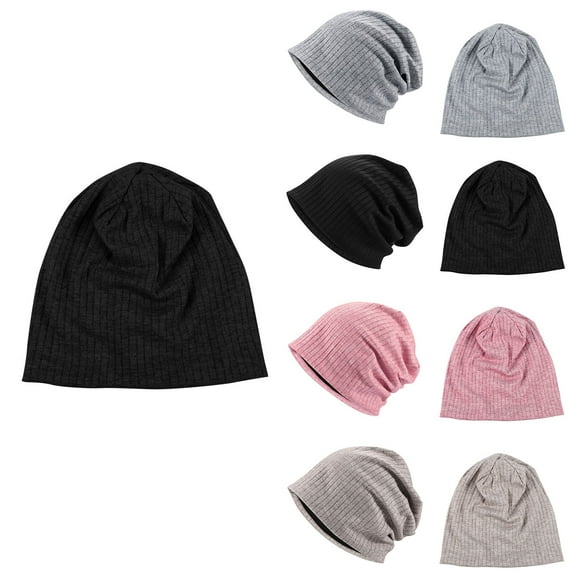 QLEICOM Womens Winter Hat,Beanie for Women,Women Ribbed Knit Slouchy Beanie In Versatile Solid Color for Relaxed and Stylish Look Stretchable Pull-On Hat Offers Comfortable Full Head Coverage Coffee