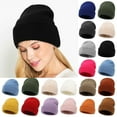 thumbnail image 1 of QLEICOM Womens Winter Hat,Beanie for Women,Women's Solid Color Knit Beanie with Fashion and Comfortable Fits Versatile Winter Hat for Cold Weather Style and Warmth Purple, 1 of 4