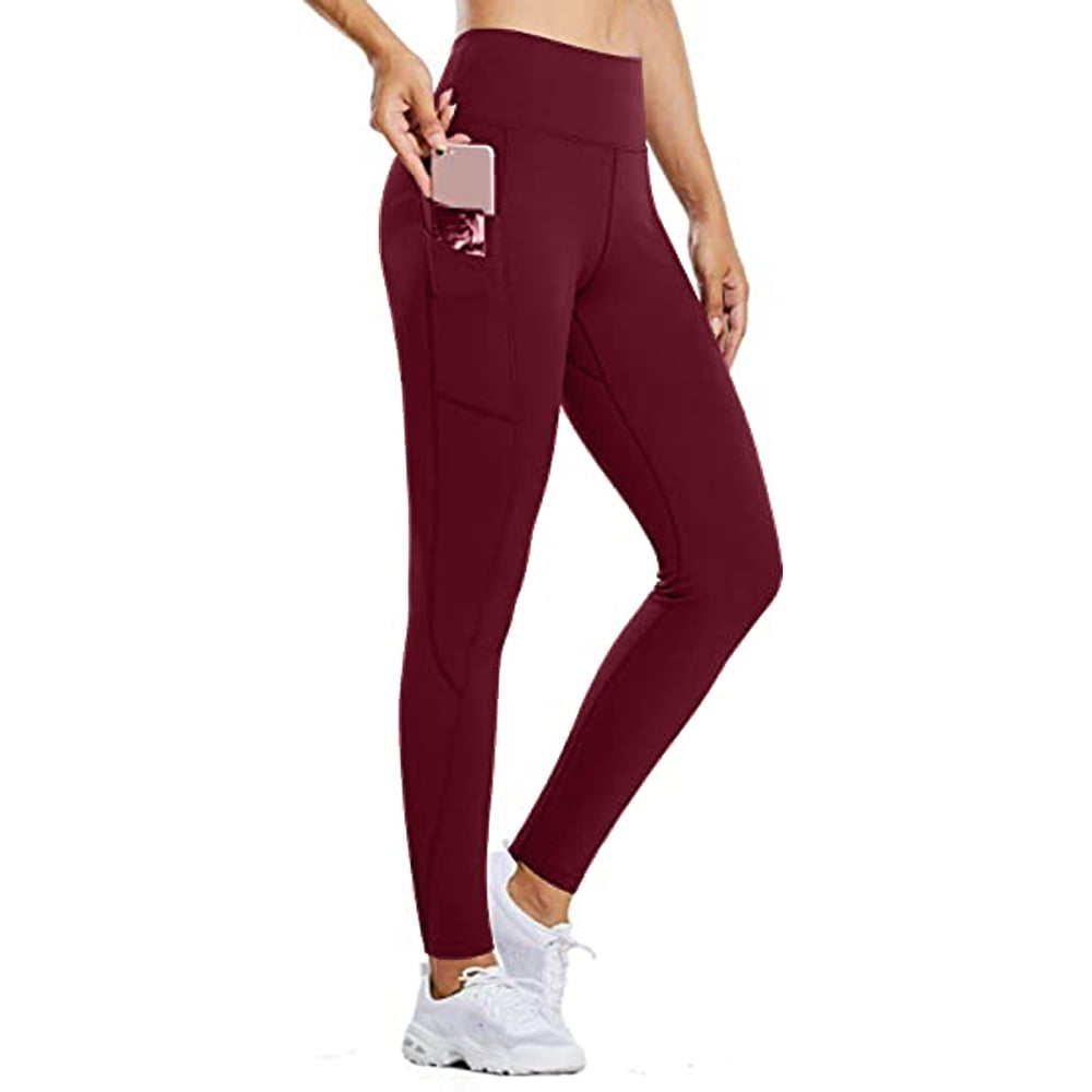 QLEICOM Womens Yoga Pants Capri Leggings Fleece Lined Waterproof