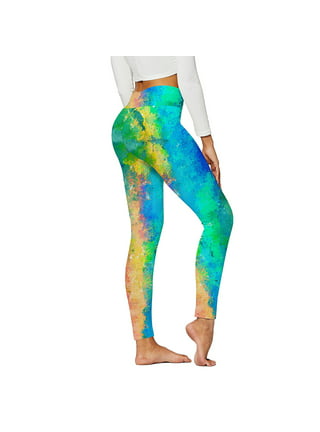 Pastel Rainbow Leggings, Tie Dye Leggings, Pastel Yoga Pants, Kawaii G