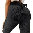 thumbnail image 1 of QLEICOM Womens Yoga Pants Capri Leggings Running High Waist Butt Lift Workout Workout Leggings Athletic Pants Tummy Control Leggings Black S, 1 of 7