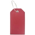 thumbnail image 1 of QLFSCXG Pu Leather Business Card Holder Luggage Tags Bag Baggage Tag Travel Identifier Suitcase Labels Red, 1 of 4
