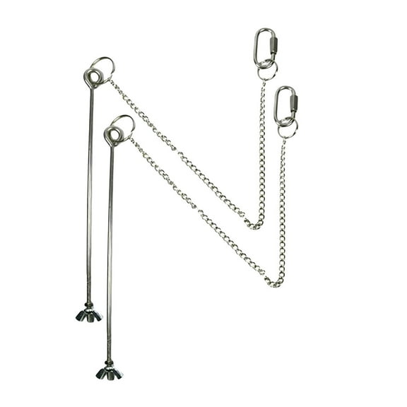 QLFSCXG Stainless Steel Chicken Vegetable Fruit Skewer Holder Hanging Feeder for Hens Home Garden