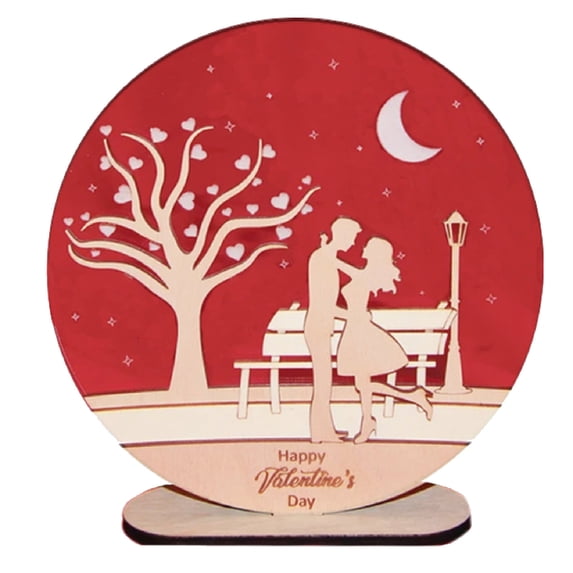 QLFSCXG Valentines Day Wooden Table Top Decorations Wooden Signs Table Centerpieces Decoration for Valentine Day Party Table Home Decor Home Furnishings