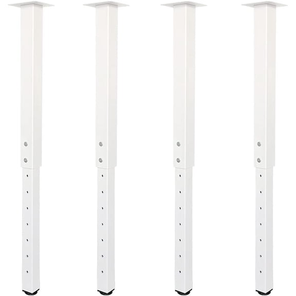QLLY Adjustable Square Table Leg, 24-40 inch, 60-100cm, Home Office Custom DIY Table Legs, Furniture Leg Set (4, Black)