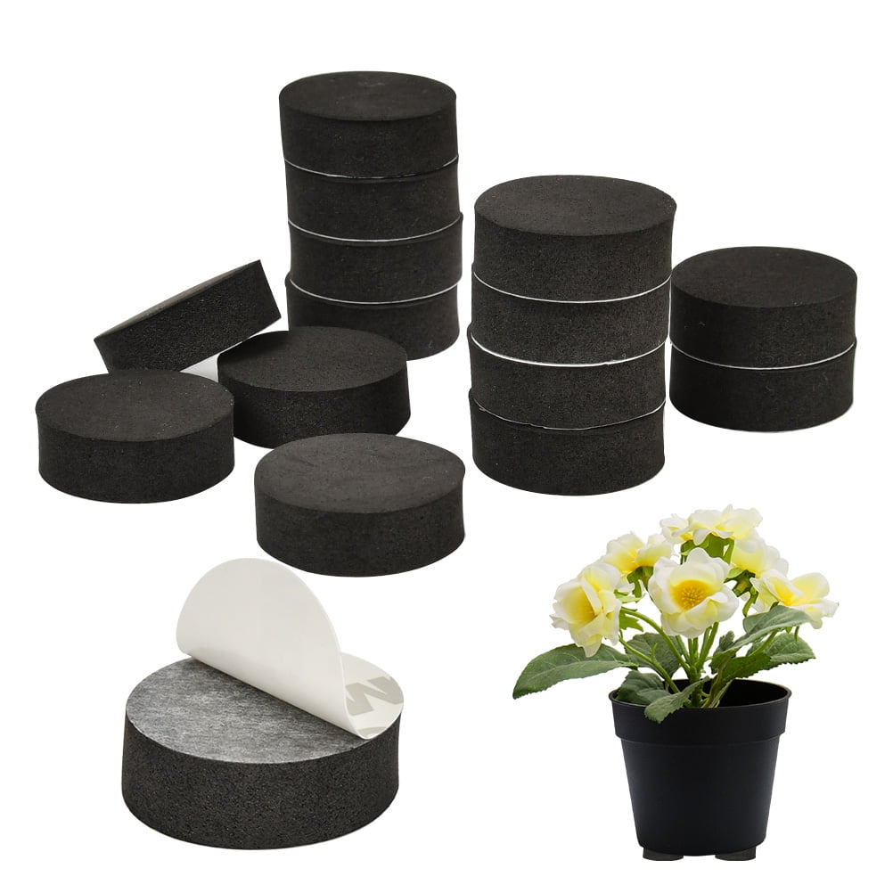 QLOUNI 40 Pack Invisible Plant Pot Feet,EVA+Natural Rubber Flower Pot Feet for Indoor and