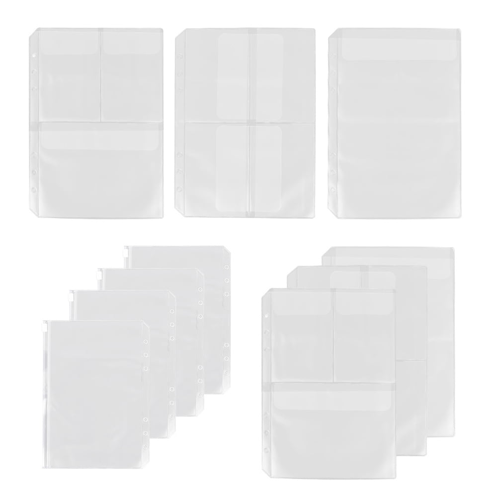 QLOUNI A5 Binder Pockets, 25PCS Zip Lock Envelope + Single/ 2/3 4
