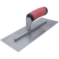 Marshalltown QLT V-Notch Trowel w/Soft Grip - Aluminum Alloy Mounting - 1 Piece