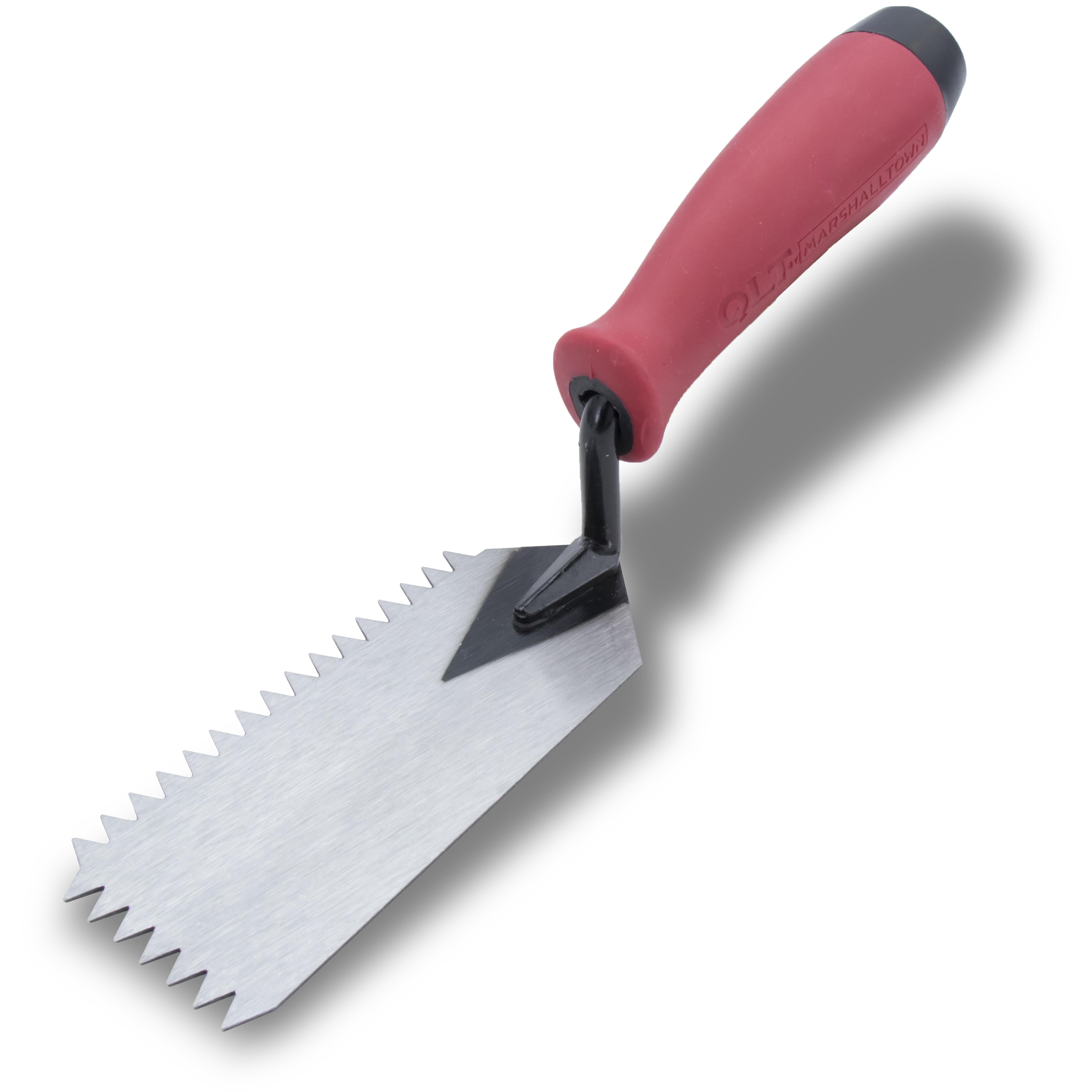 MARSHALLTOWN MT79, V-Shape 5 x 2 Inch, Soft Grip Handle, Notched Trowel ...