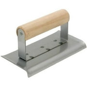 MARSHALLTOWN QLT Curved End Hand Edgers, Wood Handle Material, 152mm Length, 70mm Width, Carbon Steel Blade Material, 10mm Radius, 13mm Lip, 92
