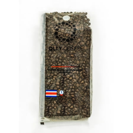QLTY Coffee Beans Big Bag Medium to Dark Roast Costa Rica Premium (24 oz.) (1.5 pounds.)