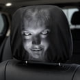 thumbnail image 1 of QLUEWX 1-Pack Halloween Car Headrest Cover, 9.8x9.8 Inch Scary Face Printing Car Seat Headrest Cover, 2026 Funny Face Masque Head Rest Protector for Auto Vehicle Car Truck SUV Interior Decor, 1 of 7