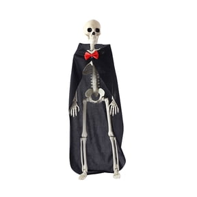 QLUEWX 25.5 Inch Posable Dressed Skeleton Ornament, 3 Styles Vampire Groom Bride Skeleton, Hanging Tabletop Halloween Yard Haunted House Decor