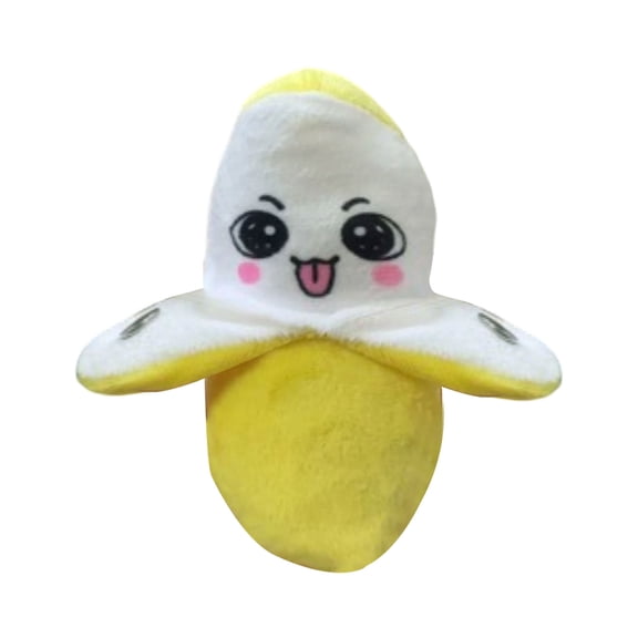 QLUEWX Fruit Sensor Musical Plush Toy, 5.9" Banana Interactive Motion Sensor Musical Instrument Soft Stuffed, Human Sensing Electronic Toy Educational Gift for Early Learning Sound Sensory Play