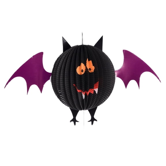 QLUEWX Halloween Paper Hanging Decorations, 18.1" Black Spooky Paper Bat Hanging Halloween Party Decoration, Event Prop Party Supplies Home Decor, Halloween Decor for Home School Indoor Outdoor