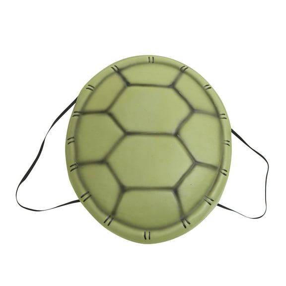 QLUEWX Halloween Party Decorations Props, 16.7" Green Simulation Fake Turtle Shell Back Cosplay Performance Props, Realistic Tortoise Shell Backpack Party Supplies, Halloween Decor for All Ages