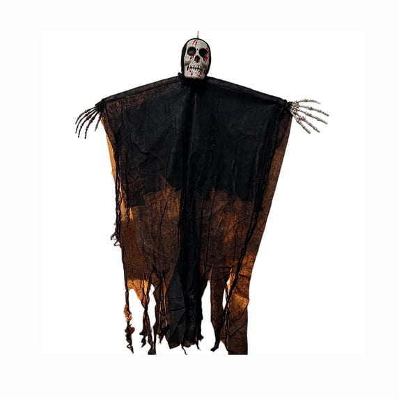 QLUEWX Halloween Skull Ghost Hanging Decorations, 35.4" Spooky Bloody Skeleton Ghost Mesh Hanging Props, Festival Prop Halloween Party Decorations, Halloween Decor for Home Outdoor Haunted House