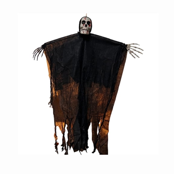 QLUEWX Halloween Skull Ghost Hanging Decorations, 35.4" Spooky Bloody Skeleton Ghost Mesh Hanging Props, Festival Prop Halloween Party Decorations, Halloween Decor for Home Outdoor Haunted House