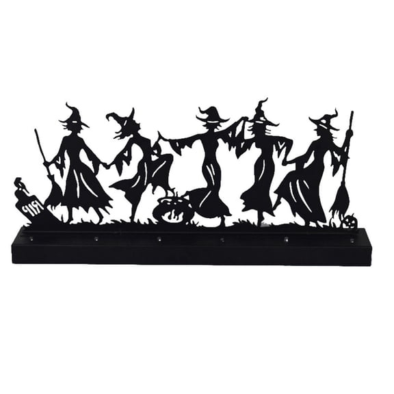 QLUEWX LED Halloween Table Decor, 15.9" Spooky Dancing Witch with LED Light Halloween Party Decorations, Atmosphere Light Party Supplies Home Decor, Halloween Decor for Home Table Haunted House