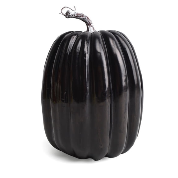 QLUEWX Large Artificial Fake Pumpkin Halloween Decorations 8.7 Inches, Plastic Harvest Faux Pumpkin Decor, Fall Thanksgiving Halloween Tabletop Mantel Front Porch Display Ornament