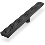 QM Drain Bay Series Ria 24" Black Linear Drain - 38.200.24 BK