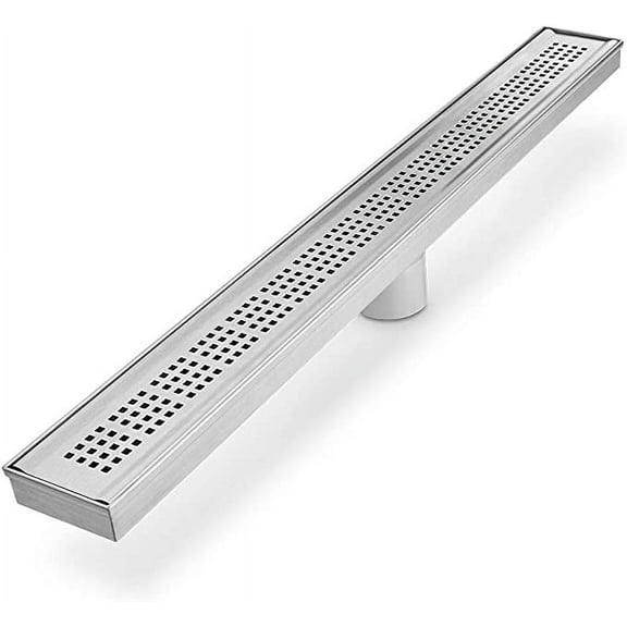 QM Drain Bay Series Ria 24" Satin Linear Drain - 38.200.24 ST