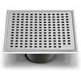 thumbnail image 1 of QM Drain Lagos Series Mira 5 3/4" Satin Square Drain - 88.100.06 ST, 1 of 1