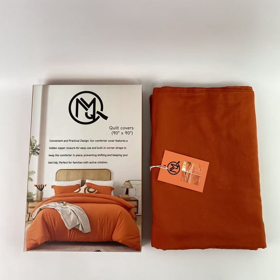 QM Quilt covers,Cover Queen Size - Prewashed Extra Soft Bedding, Includes 1 Duvet Cover 90x90 Inches with Zipper Closure, Comforter Not Included