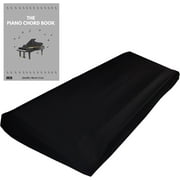 QMG Adjustable Keyboard Dust Cover for 88-Key - Black, Spandex-Nylon, Washable