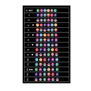 QMG Bass Fretboard Stickers, Color Coded Note Decals for 4-String Bass, Includes Sharp & Flat Notes, Covers 18 Frets, No Residue,  Beginner Bass Learning Tool for Visual Learners