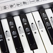 QMG Piano Key Stickers - Removable Vinyl, for White & Black Keys, USA Made
