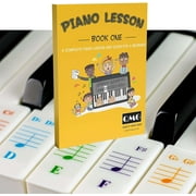 QMG Piano & Keyboard Stickers for Beginners, Includes Guide Book by Dr. Almeida - Designed in USA
