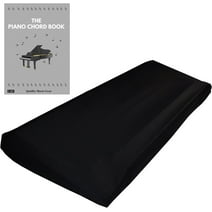 QMG Stretchable Keyboard Dust Cover for 61 & 76 Key-keyboard: Best for all Digital Pianos & Consoles – Adjustable Elastic Cord; Machine Washable – 41”×16”×6”.