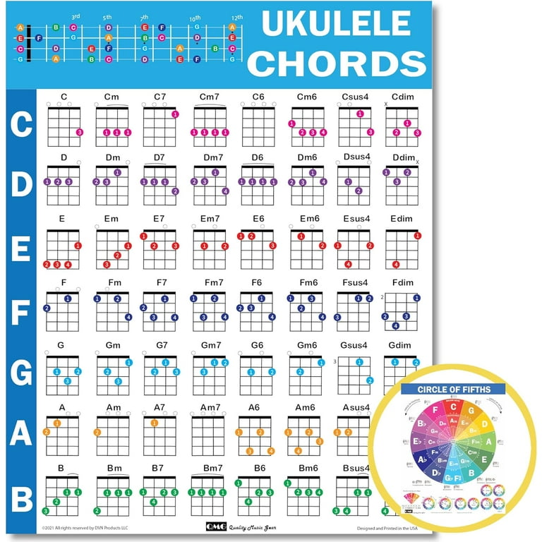 qmg-ukulele-chords-cheatsheets-a4-laminated-chart-circle-of-fifths-1st-ed-walmart-com for Free Printable Basic Ukulele Chord Chart QMG Ukulele Chords Cheatsheets - A4 Laminated Chart, Circle of Fifths, 1st Ed - Walmart.com for Free Printable Basic Ukulele Chord Chart