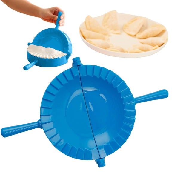 QMTWT 2-in-1 Plastic Dumpling and Pie Press Maker - Handheld Pierogi and Calzone Mold, Ravioli Stamper and Sealer for Homemade Pasta, Kitchen Gadget for Empanadas and Corn Cakes
