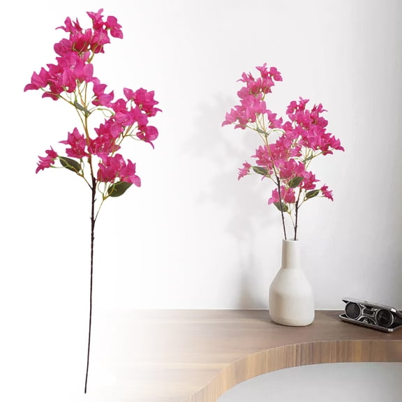 QMTWT Artificial Flowers Stem - Faux Flower Hanging Branch, Wedding Table Decor, Home Garden Arch, Realistic Bloom, Burgundy, 1 Stem