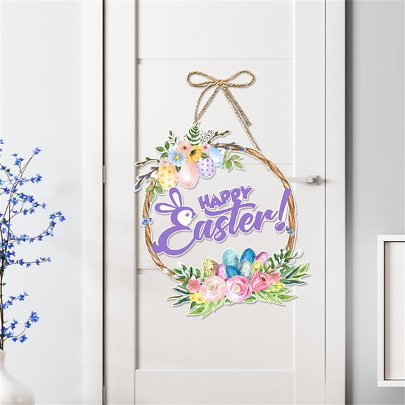 QMTWT Flower Language Shadow Easter 3D Paper Door Hanging Wreath - Spring Layered Art Decoration Set, Recycled Cardboard Ornament for Home Festive Display