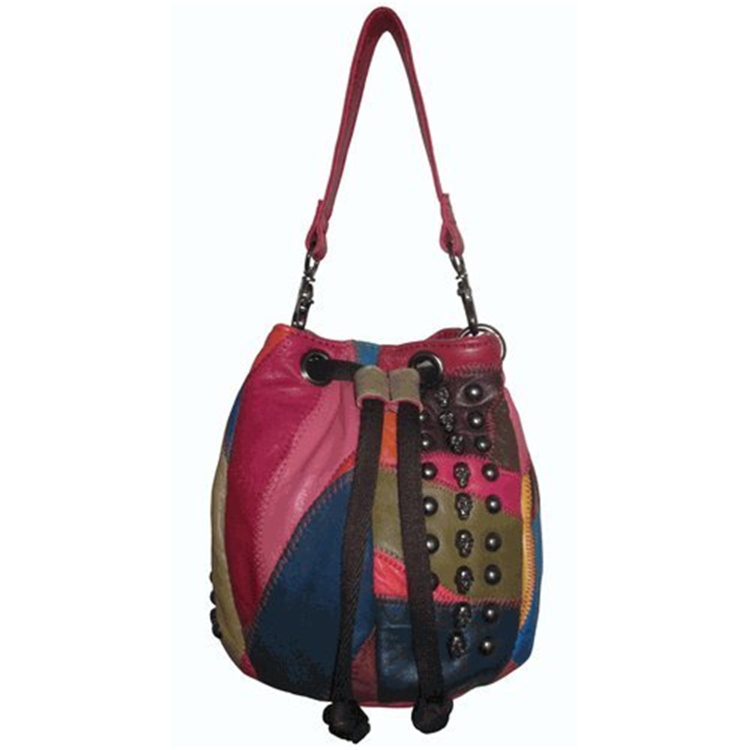 QMetal Patchwork Leather Mini Purse Rainbow