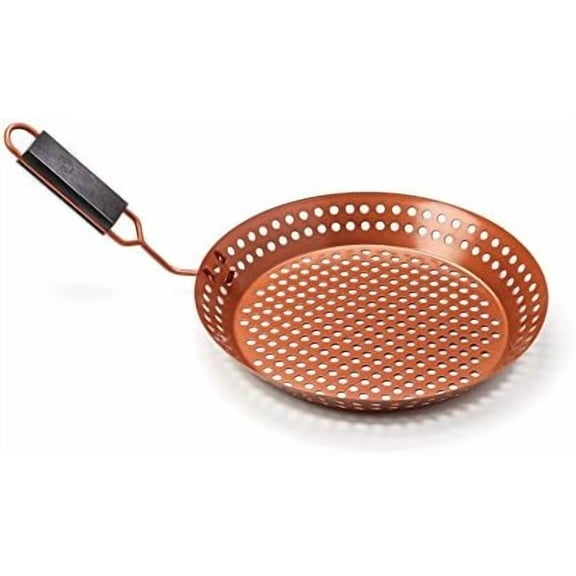 QN77 Grill Skillet with Removable Soft-Grip Handle, Copper Non-Stick