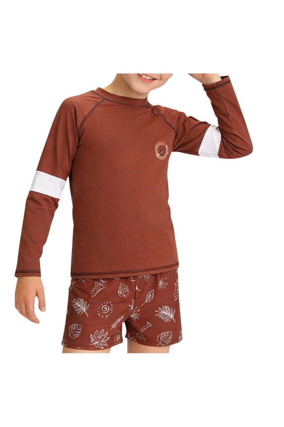 Boys Swimsuit Set, Beach Swimwear for Kids, 1-10 Years Kids Boys 3 Piece Swimsuit Set with Swim Cap Top Trunks Striped Print for Beach Pool Vacation