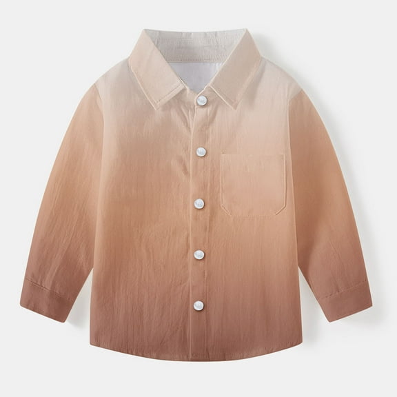 QNANSPI Girls and Boys Tops,Kids Long Sleeve T-Shirts,Toddler Kids Kids Boys Girl Fashion Cute Gradient Pocket Print Long Sleeves Casual School Uniform Top Shirt