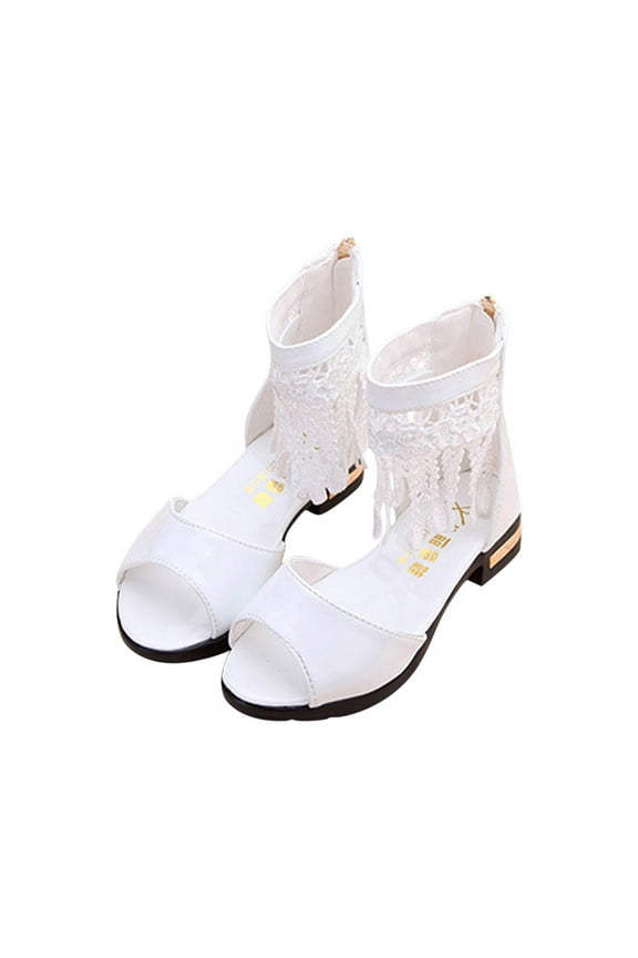 Girls Dressy Sandals, Glitter Bow Sandals for Kids, Big Girls Roman High Heel Sandals Student Dance Shoes Casual Princess Fashion Shoes