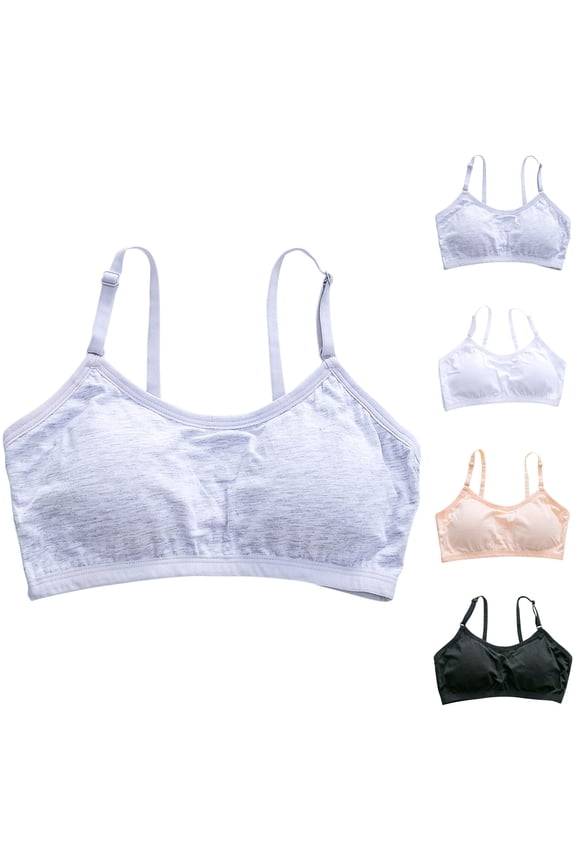Girls Training Bras,Cami Bra for Girls,Seamless Bralette for Tweens 9-13 Years Wirefree Comfortable Light Support First Training Bra